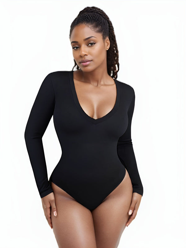 Long-Sleeve Sculpting Bodysuit Shapewear