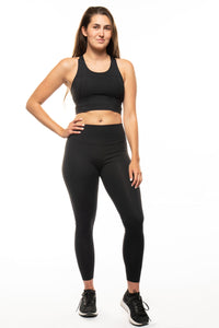 Black High Waisted Yoga Leggings - workout equipememts fitness