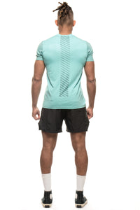 Printed Short Sleeve Workout T-shirt For Men - workout equipememts fitness