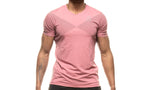 Printed Short Sleeve Workout T-shirt For Men - workout equipememts fitness